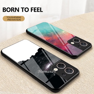 2022 New เคส Handphone Casing OPPO Reno8 Z 8 Pro Reno7 Z 7 Pro 5G 4G Ultra Thin Phone Case Scratch Resistant Marble Pattern Tempered Glass Anti-fingerprint Shockproof Hard Back Cover เคสโทรศัพท์