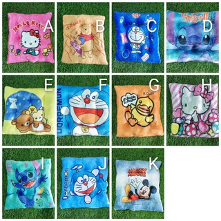 เบาะรองนั่ง/พิงหลัง พิมพ์ลายการ์ตูนน่ารัก ขนาด 15x16นิ้ว ผ้านุ่ม ลายพิมพ์