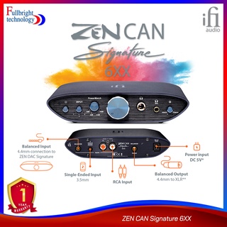 iFi Audio ZEN CAN Signature 6XX ให้กำลังขับสูงสุด 1600 mW (7.2V) ที่ 32 โอห์ม มีโหมด XSpace จำลองเสียงแบบ 3 มิติ เสียง ตัวสินค้าประกันศูนย์ไทย 1 ปี