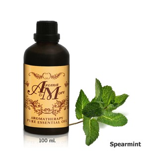 Aroma&amp;More  Spearmint Essential oil 100% / น้ำมันหอมระเหยสเปียร์มิ้นต์ 100%, USA 100ML