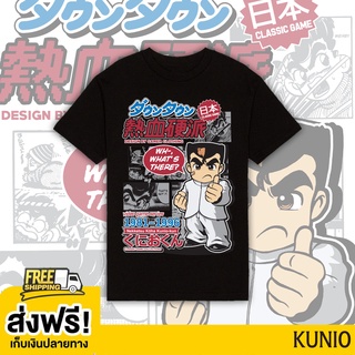 เสื้อยืดผ้าฝ้ายพิมพ์ลายแฟชั่น KUNIO 01 TSHIRT BLACK