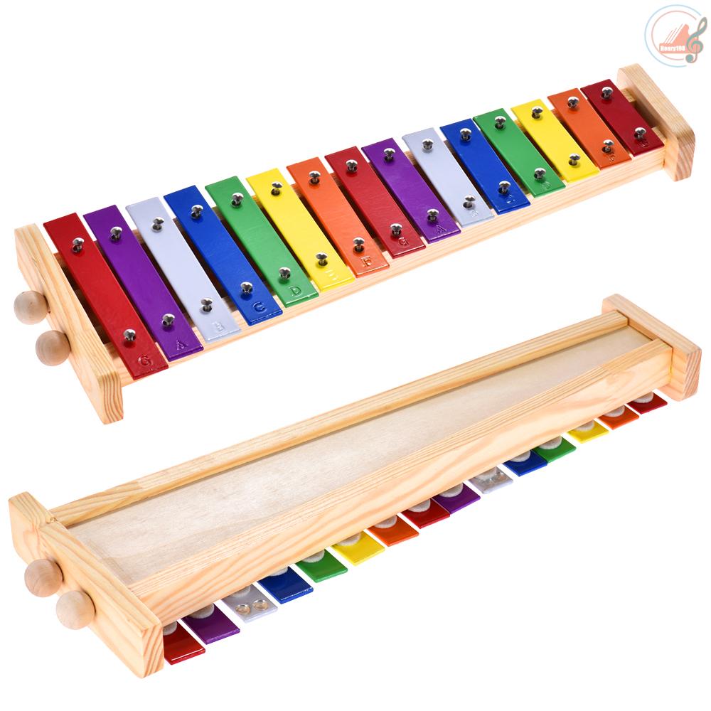 HENRY Colorful Glockenspiel Xylophone Wooden & Aluminum Percussion ...
