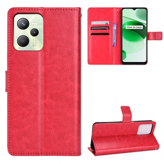 เคสสำ Realme Narzo 50A Prime Case Flip PU Leather Phone Casing Realme Narzo50A Prime คสโทรศัพท์มือถือ Back Cover