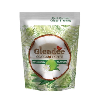 Glendee Coconut Chips Original Flavor เกลนดี้ มะพร้าวอบกรอบ รสออริจินัล 40 กรัม