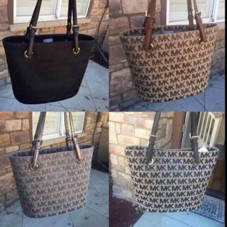 กระเป๋า Mk ของแท้ 💯%  นำเข้าจากอเมริกาtote ผ้าทอ ใหม่ป้ายห้อย พร้อมส่ง ฟรี ems