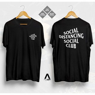 เสื้อยืด พิมพ์ลาย SOCIAL DISTANCING SOCIAL CLUB COVID CORONA PSBB SHITPOSTING MEME DJA X ANTIHERO