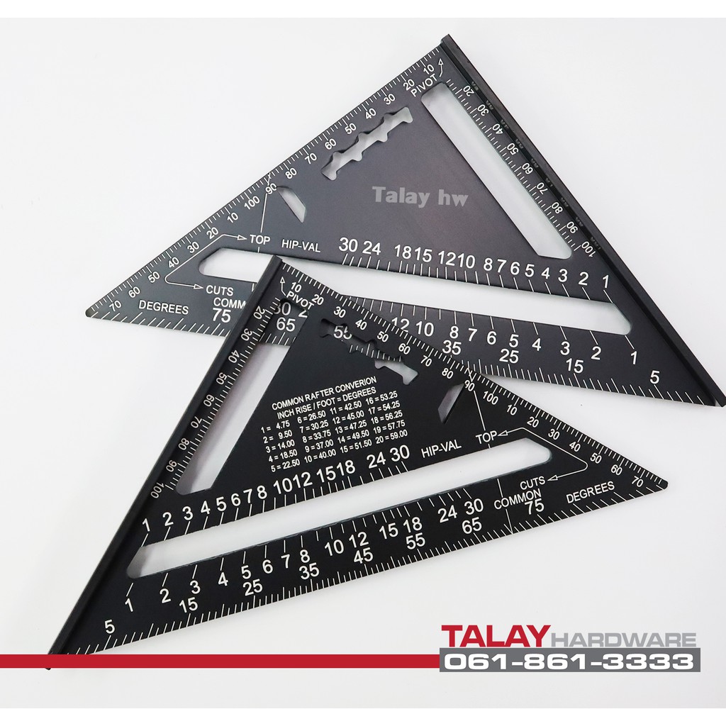 ไม้ฉากสามเหลี่ยม ฉากอลูมิเนียม สามเหลี่ยม speed square ฉากวัดไม้สามเหลี่ยม 7นิ้ว