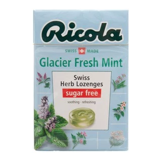 [แพ็ค 2] Ricola Glacier Fresh Mint Sugarfree ริโคลา ลูกอมสมุนไพร ปราศจากน้ำตาล รสเฟรชมินต์ 40 กรัม 2 กล่อง