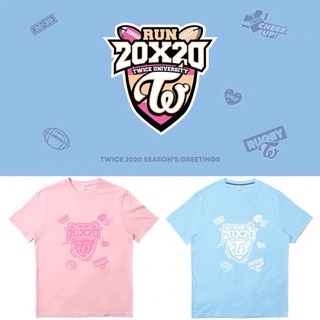 เสื้อยืดคอกลมPre เสื้อยืด RUN TWICE 20X20S-4XL