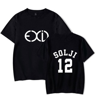 Exid 12 SOLJI เสื้อยืดแขนสั้น ผ้าฝ้าย ขนาดใหญ่ สําหรับผู้ชาย และผู้หญิง ไซซ์ 4XL 396A