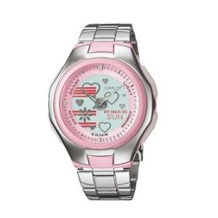 CASIO POPTONE นาฬิกาผู้หญิง สีเงิน สายสแตนเลส รุ่น LCF-10D-4AVDR,LCF-10D-4A,LCF-10D-4A