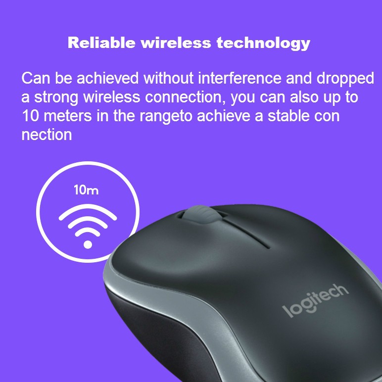 Logitech M 185 กล่องเมาส์ไร้สาย 2.4 G พร้อม USB Nano Receiver ...