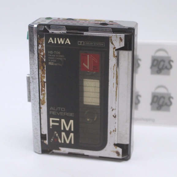 เครื่องเล่นเทป AIWA HS-T06 Mkll Radio Cassette WALKMAN Rare 1980's งานอะไหล่ 6522