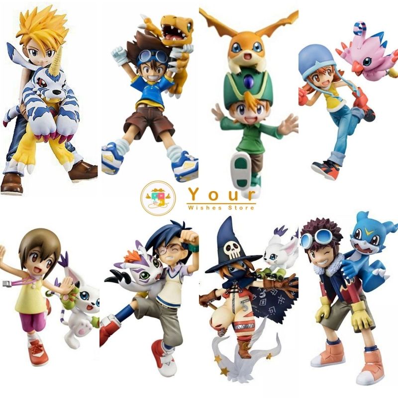 Digimon Adventure trichi &amp; rgumon Yamato Ishida &amp; Gabumon dolls model toy figure ฟิกเกอร์ ดิจิม่อน โมเดล ของเล่น 🇨🇳