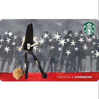 บัตรสตาร์บัค บัตรกระดาษ ลาย Vera Wang บัตรเปล่า Starbucks card ( Starbuck )