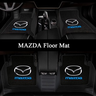 รถชั้น mats Custom auto แผ่นรถยนต์พรมสำหรับ Mazda 2 3 6 CX3 CX30 CX5 CX8 CX9 BT50 MX5