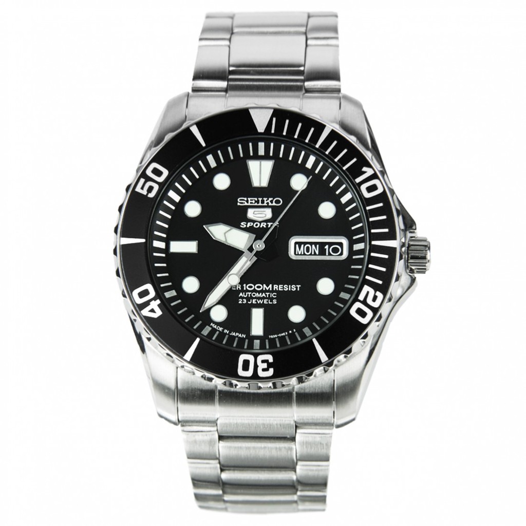 Seiko นาฬิกาข้อมือชาย SNZF17J1 5 Sports Automatic Stainless Steel Watch (Made in Japan)