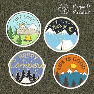 🇹🇭 พร้อมส่ง : 🏕 เข็มกลัดเซ็ทธรรมชาติและการท่องเที่ยว | Natural &amp; Tourism Enamel Brooch Pin Set.