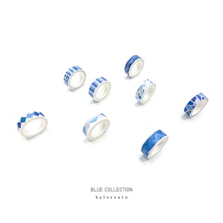 Masking tape Blue collection (เทปตกแต่ง คอลเลคชั่น สีฟ้า)