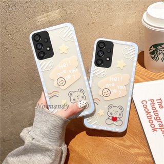 เคส Ready Stock Casing Samsung Galaxy A53 A33 A73 A13 A23 LTE M33 M23 5G 4G Creative Cute Cartoon Love Bear Pattern Handphone Case Shock-proof Back Cover Silicagel TPU Soft Case เคสโทรศัพท์