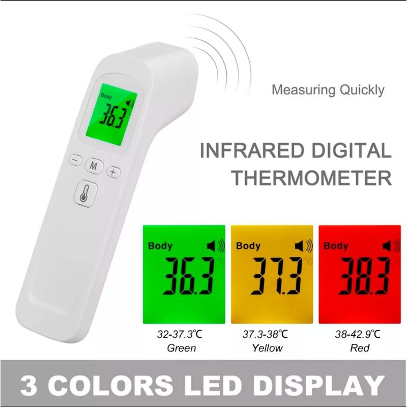 ปรอทวัดไข้ วัดอุณหภูมิ แบบไม่ต้องสัมผัส Non-Contact Infrared Thermometer สินค้ามีกล่อง พร้อมส่งจากไทย พกพาสะดวก ใช้ง่าย