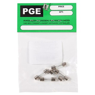 ฟิวส์หลอดแก้ว PGE 10A 5ชิ้น GLASS TUBE FUSE PGE 10A 5EA