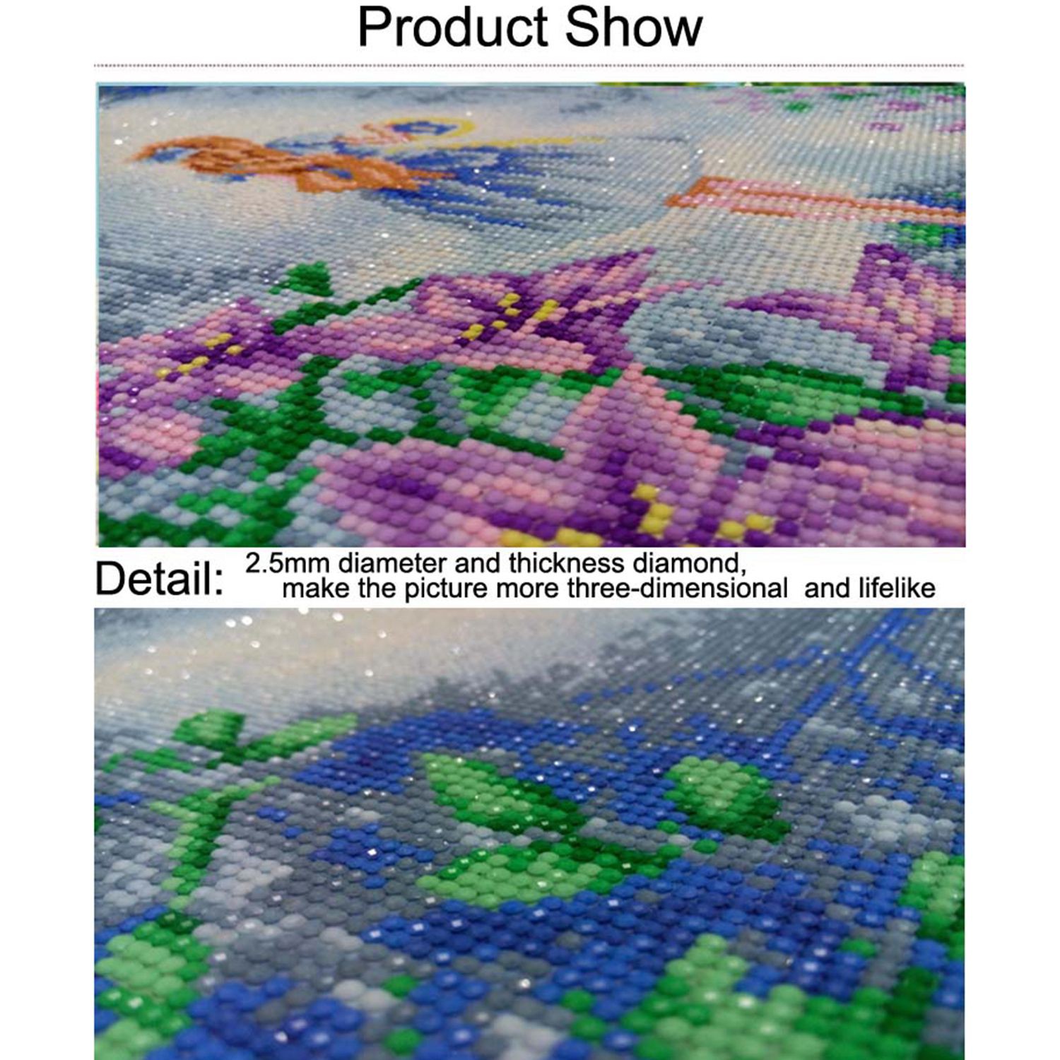 DIY 5D Full Drill Diamond Painting Craft Elegant Beauty Cross Stitch ...