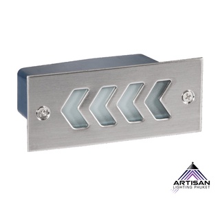 ไฟบันได Steplight Stainless LED 4W 3000K แบบฝังผนังทางเดิน (STEP-359-09C)