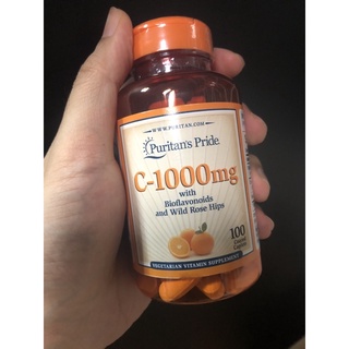 Exp: 06/24 Puritan pride  c1000 mg bioflavonoids and wild rose hips ขนาด 100เม็ด Vitamin C วิตามินซี