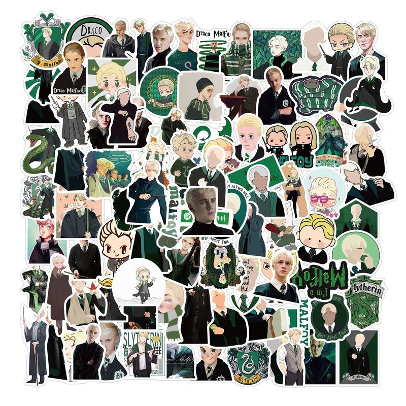 100/50PCS Draco Malfoy Graffiti สติกเกอร์ Divination สติกเกอร์สําหรับกระเป๋าเดินทางแล็ปท็อปตู้เย็นรถจักรยานยนต์สเก็ตบอร์ด Pegatinas