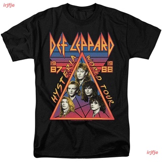 Popfunk Classic Def Leppard Hysteria Tour 80s Rock Music T Shirt &amp; Stickers ผู้ชาย เสื้อยืด ดพิมพ์ลาย ดผ้าเด้ง คอกลม cot