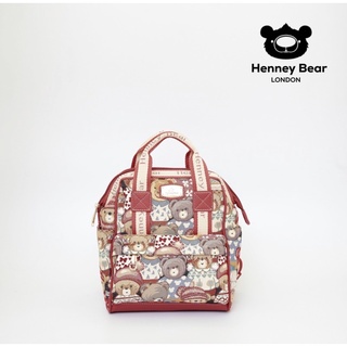 Henneybear H375 - Cute กระเป๋าเป้ไซส์เล็กสีแดง ลายคิ้ว