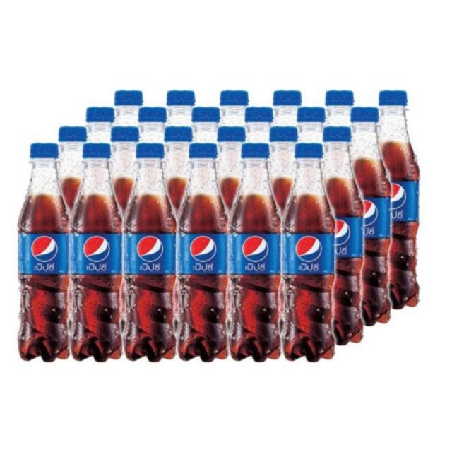 Pepsi เป๊ปซี่ ขนาด 345ml/ขวด แพ็คละ24ขวด เครื่องดื่มน้ำอัดลม