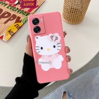 เคส Ready Stock Casing OPPO A77 A57 A96 A76 A95 A16K A16 5G 4G 2022 New Skin Feel Handphone Case TPU Softcase with Fashion Hellokitty Makeup Mirror Back Cover for OppoA57 4G A77 5G เคสโทรศัพท์