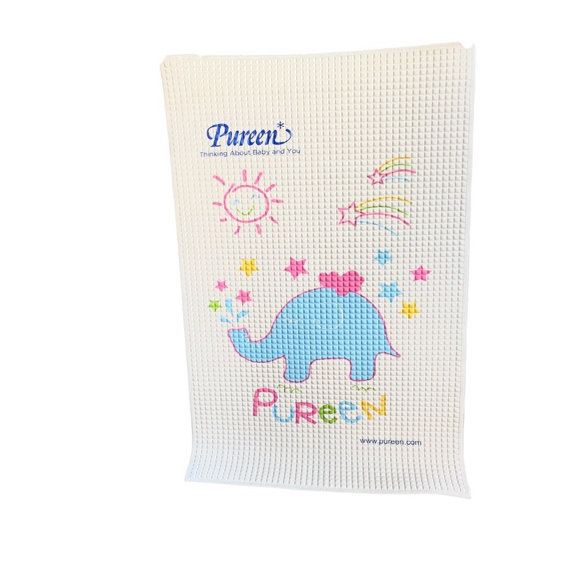 Pureen เพียวรีน แผ่นยางปูนอน ชนิดแผ่นเรียบ ขนาด 60x90 cm.