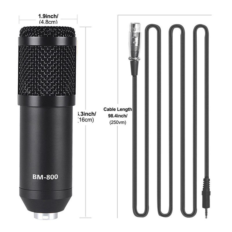 คอนเดนเซอร์ไมโครโฟน BM800 ไมโครโฟนสดระดับมืออาชีพ Condenser microphone BM800 Professional live microphone