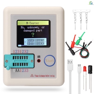 Yo เครื่องทดสอบทรานซิสเตอร์ หน้าจอสี อเนกประสงค์ NPN N-channel P-channel FET ความต้านทานไดโอด ความจุแบตเตอรี่ SCR วัดอัตโนมัติ