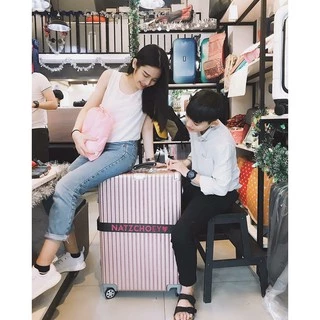 MOOF49 สายรัดกระเป๋าสกรีนชื่อตัวล็อคระบบTSA (TSA Luggage Strap)