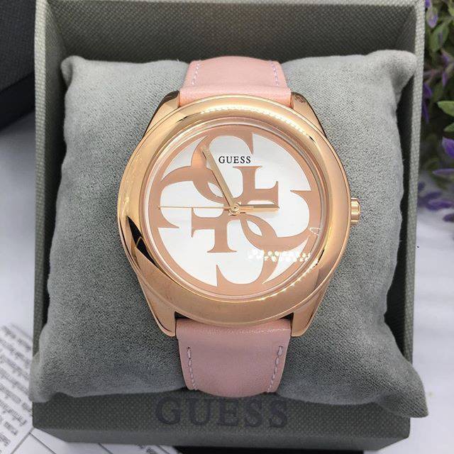 นาฬิกา Guess สายหนัง สีชมพู W0895l6