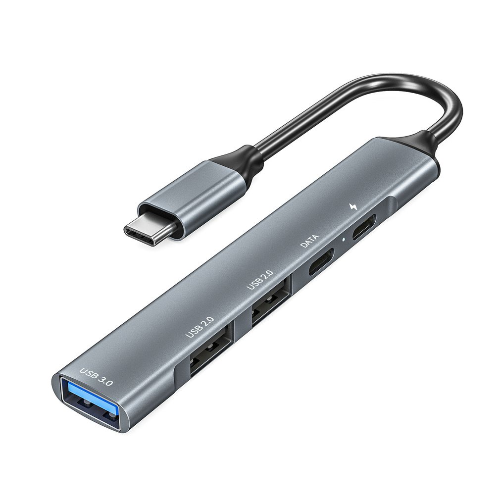 USB C HUB 5in1 Extender สําหรับแล็ปท็อปพร้อม USB 3.0 2.0 และ USB c 65W pd Data Ultra-Slim hub สําหรั