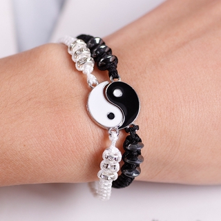 1/2 Pcs Adjustable Handmade Couple Braided Bracelet Rope / Chinese Style Tai Chi Couple Lover Rope Bracelet