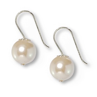 ต่างหูเงิน 925 ประดับมุกแท้ White Pearl รุ่น AE-1089
