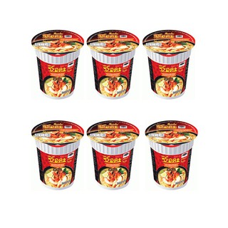 ✨ขายดี✨ ซือดะคัพ บะหมี่กึ่งสําเร็จรูป รสต้มยำกุ้ง 60 กรัม x 6 ถ้วย Serda instant Noodle Tom Yum Kung 60 g x 6 Cups