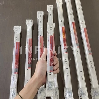 Hafele รางลิ้นชักระบบลูกล้อตอนเดียว (รับใต้) ขนาด 10"-24"