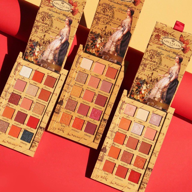 GINA GLAM PRINCESS GLAM EYE PALETTE : G90 อายแชรโดว์ พาเลท 15 สี มีทั้งเนื้อแมทและชิมเมอร์