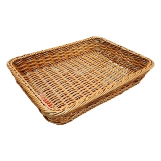 ถาดใส่เบเกอรี่ ถาดเบเกอรี่ BREAD BASKET ถาดหวาย ถาดหวายเทียม ถาดใส่ขนมปัง ถาด ตะกร้าผลไม้ ตะกร้าหวายเทียมอเนกประสงค์ ถาด