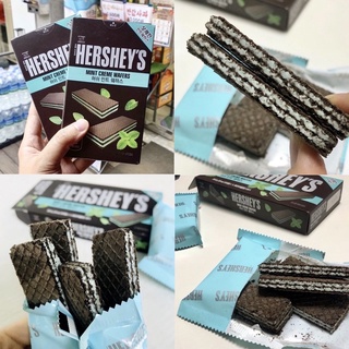 Hersheys wafer mint เวเฟอร์รสช็อกโกแลต สอดไส้ครีมมินต์ (พร้อมส่ง)