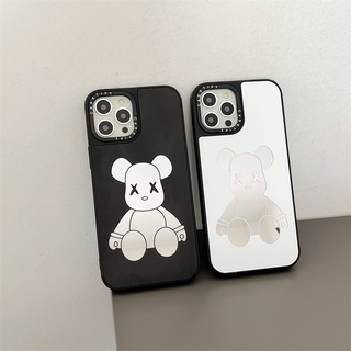 Casetify เคสโทรศัพท์มือถือ TPU กันกระแทก ลาย Bearbrick Gloomy พร้อมกระจก สําหรับ iPhone 14 Pro MAX 13 12 11 Pro MAX XR X XS MAX 7 8 Plus