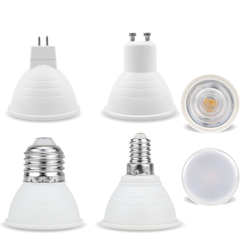 Gu10 MR16 E14 E27 โคมไฟ LED พลาสติก อลูมิเนียม หรี่แสงได้ รูปที่ 2
