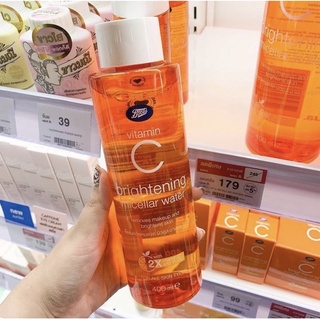 พร้อมส่ง BOOTS VITAMIN C บู๊ทส์ วิตามินซี ไบร์ทเทนนิ่ง ไมเซลล่า วอเตอร์  400 มล